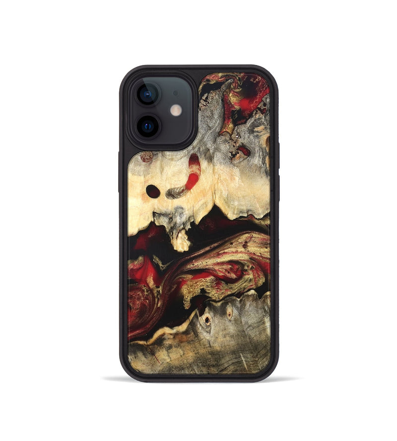 iPhone 12 mini Wood Phone Case - Stephon (Red, 822187)