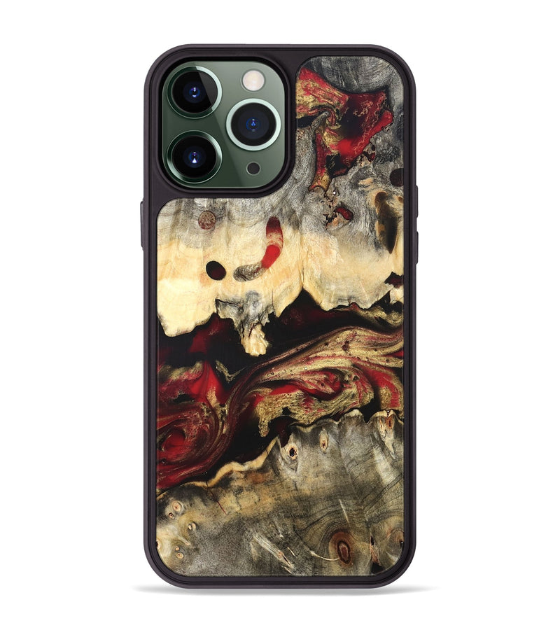 iPhone 13 Pro Max Wood Phone Case - Stephon (Red, 822187)