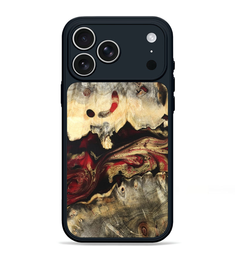 iPhone 17 Pro Max Wood Phone Case - Stephon (Red, 822187)