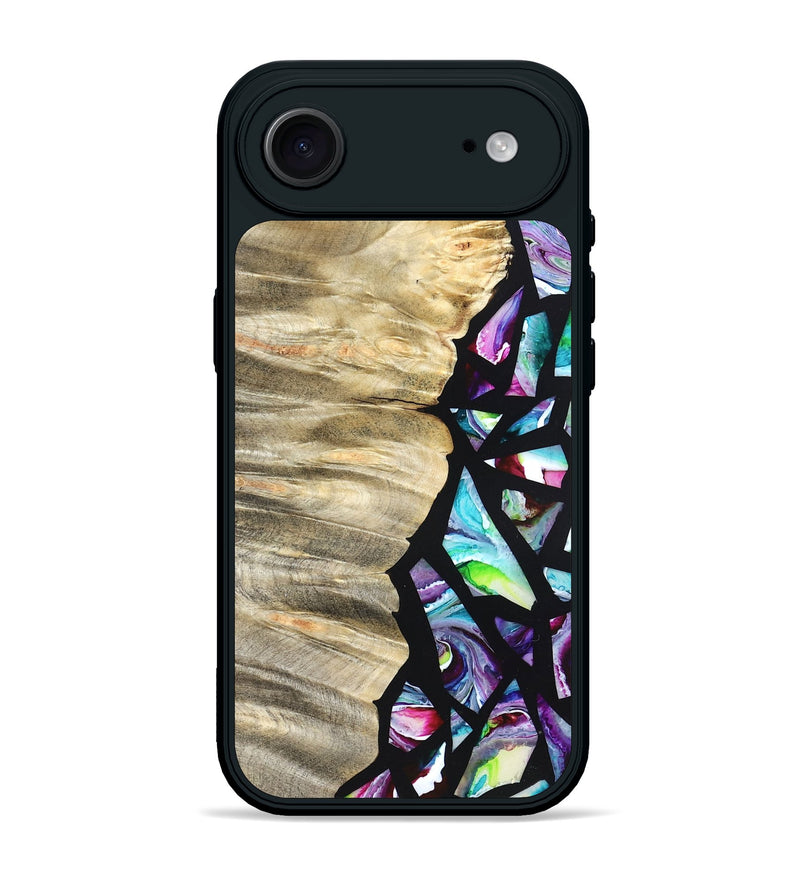 iPhone 17 Air Wood Phone Case - Kitty (Stained Glass, 822188)