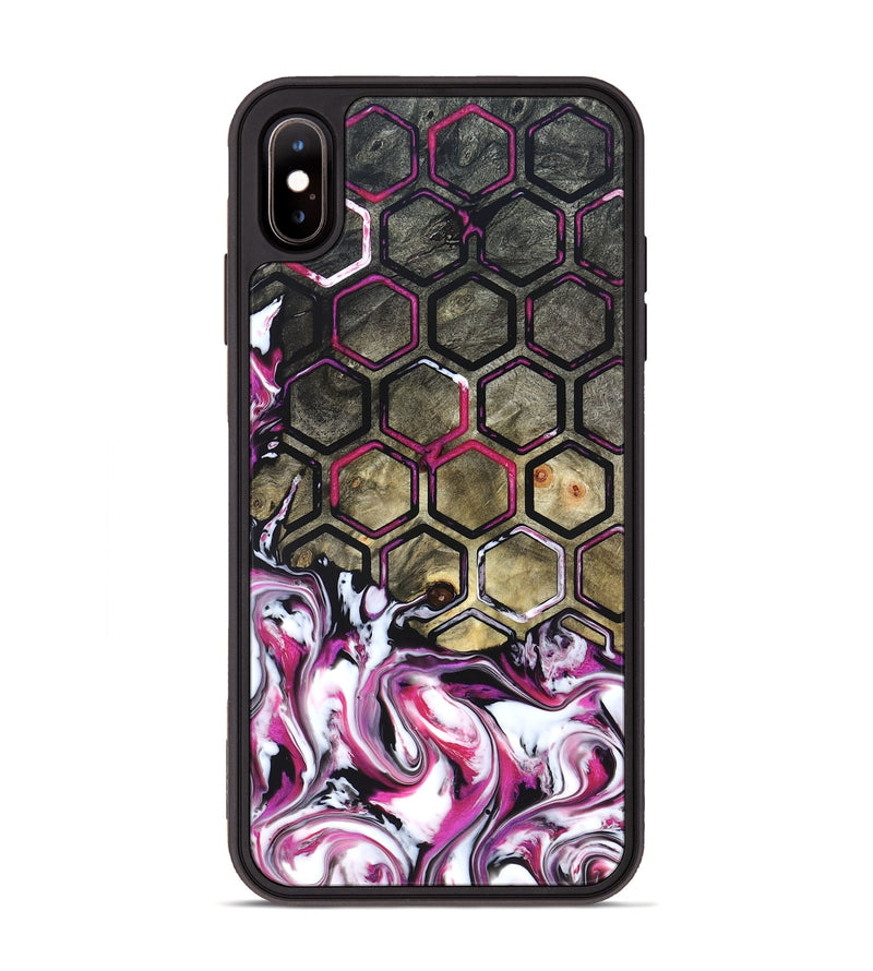 iPhone Xs Max Wood Phone Case - Yaakov (Neon, 822198)