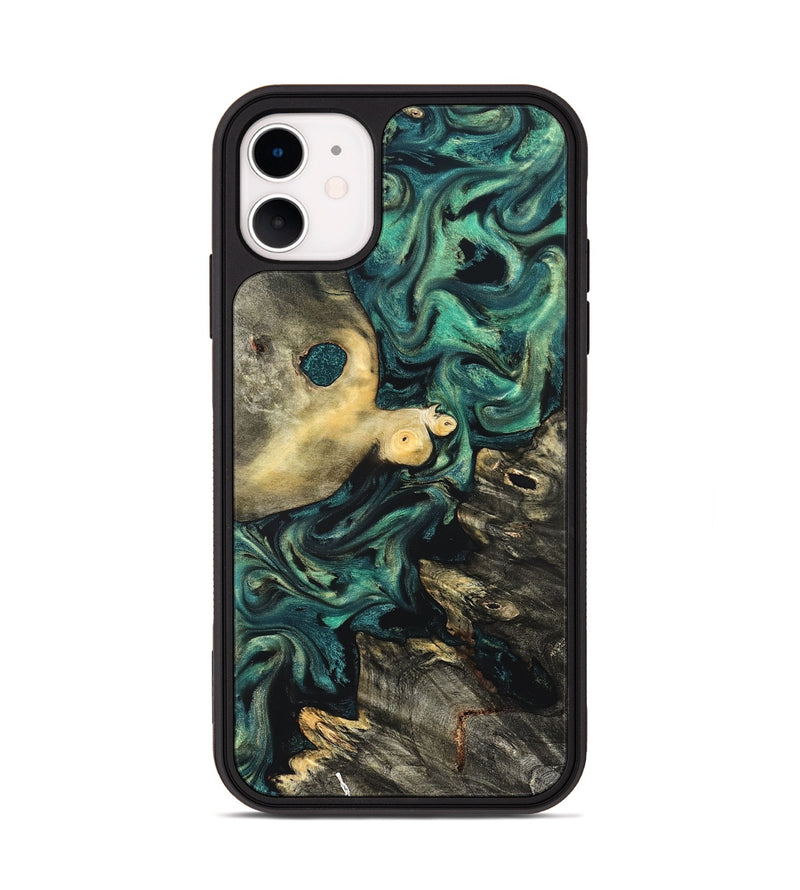iPhone 11 Wood Phone Case - Casimir (Green, 822201)