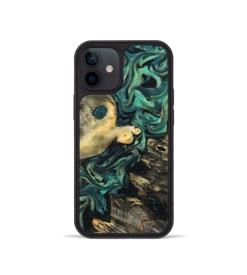 iPhone 12 mini Wood Phone Case - Casimir (Green, 822201)