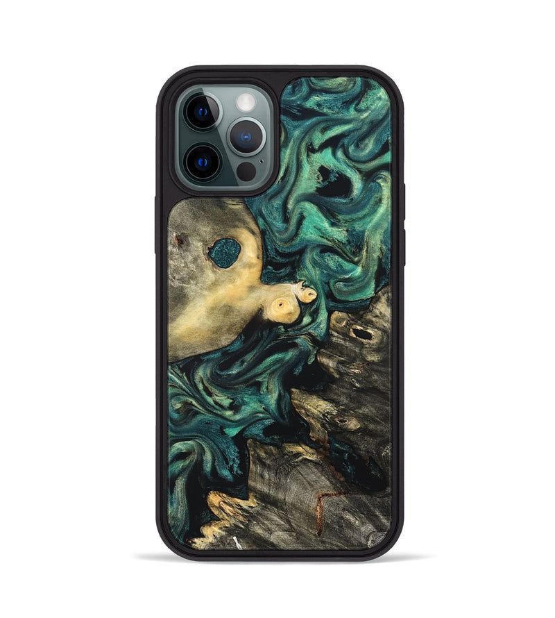 iPhone 12 Pro Wood Phone Case - Casimir (Green, 822201)