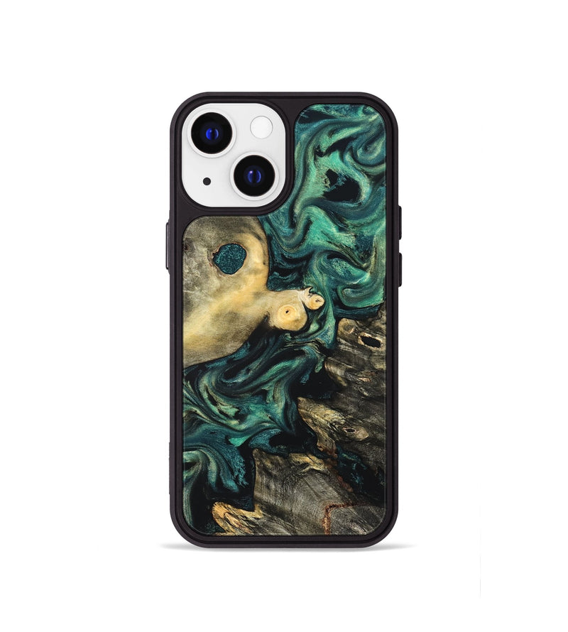 iPhone 13 mini Wood Phone Case - Casimir (Green, 822201)