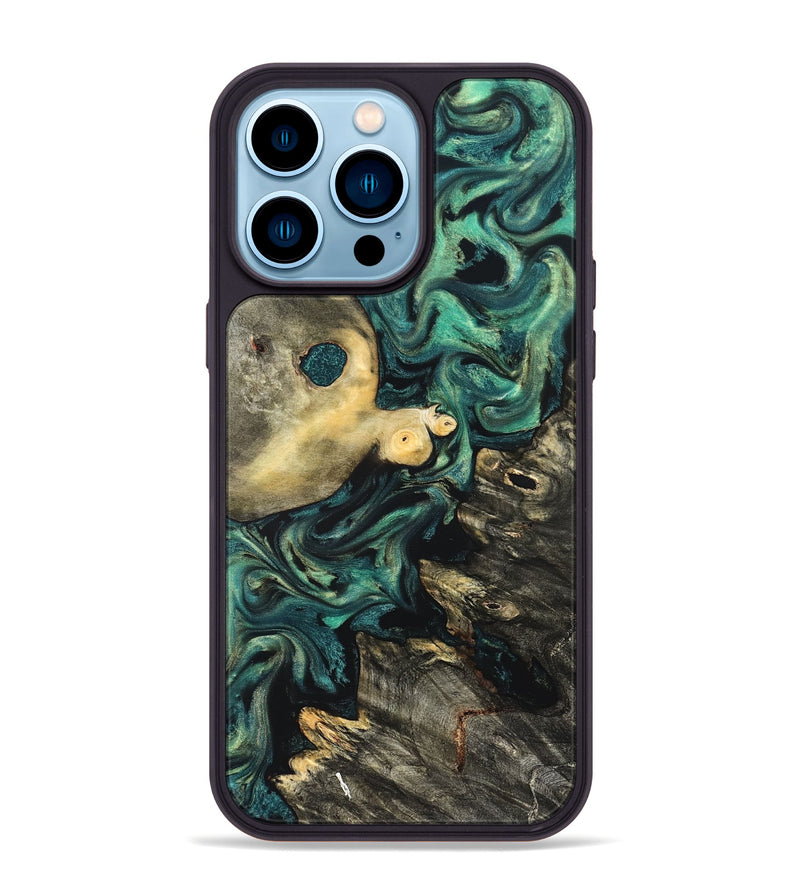 iPhone 14 Pro Max Wood Phone Case - Casimir (Green, 822201)