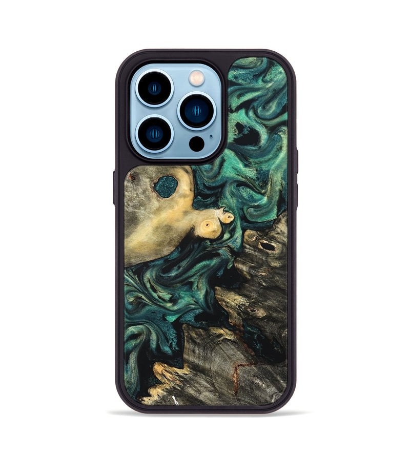 iPhone 14 Pro Wood Phone Case - Casimir (Green, 822201)