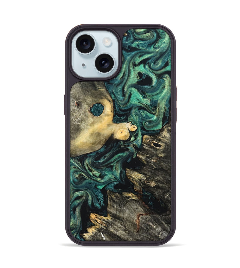 iPhone 15 Wood Phone Case - Casimir (Green, 822201)