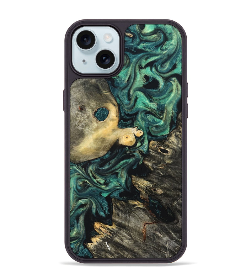 iPhone 15 Plus Wood Phone Case - Casimir (Green, 822201)