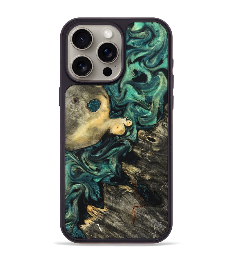 iPhone 15 Pro Max Wood Phone Case - Casimir (Green, 822201)