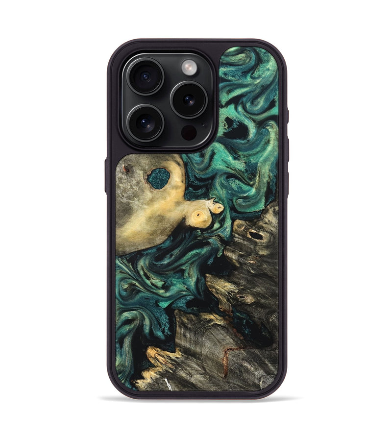 iPhone 15 Pro Wood Phone Case - Casimir (Green, 822201)