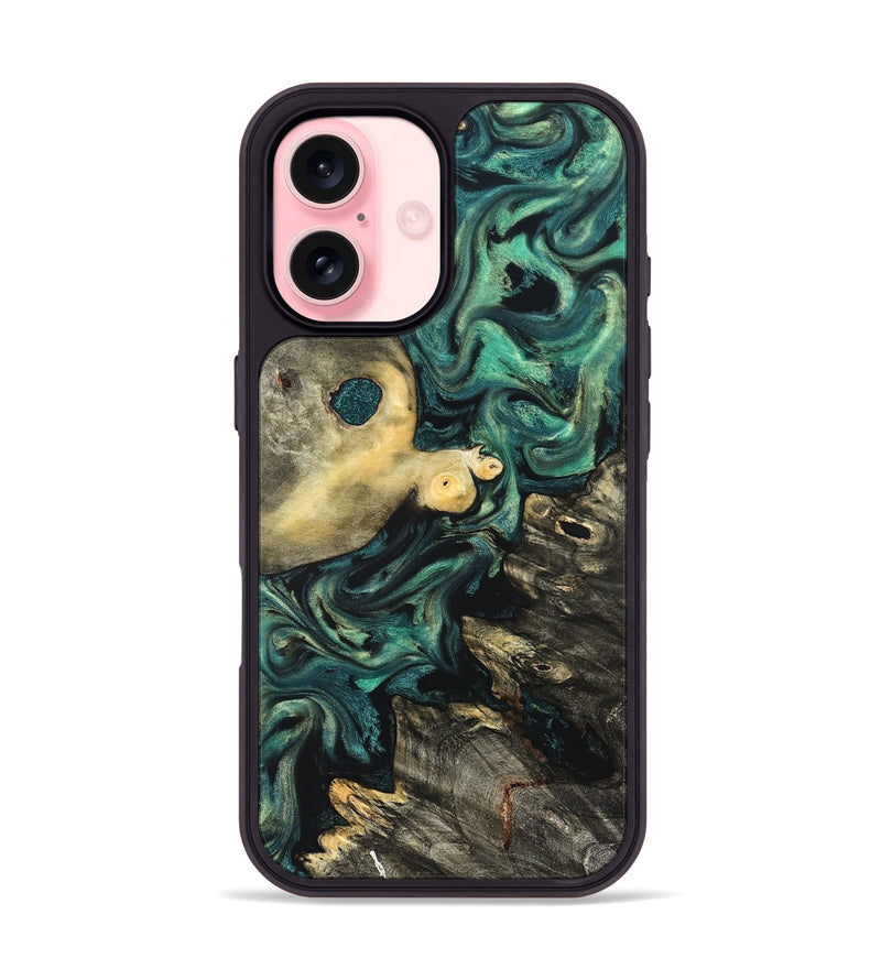 iPhone 16 Wood Phone Case - Casimir (Green, 822201)