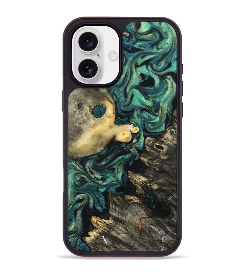 iPhone 16 Plus Wood Phone Case - Casimir (Green, 822201)