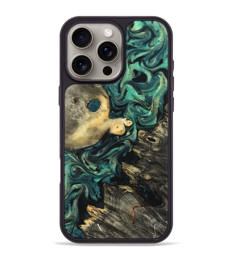 iPhone 16 Pro Max Wood Phone Case - Casimir (Green, 822201)