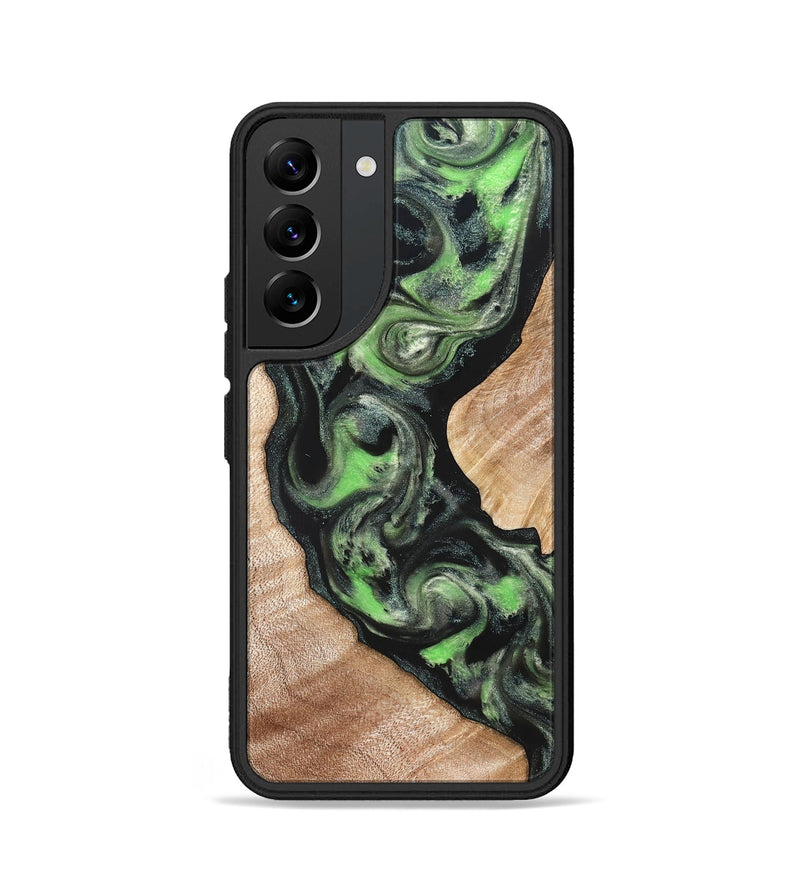 Galaxy S22 Wood Phone Case - Makaila (Green, 822202)