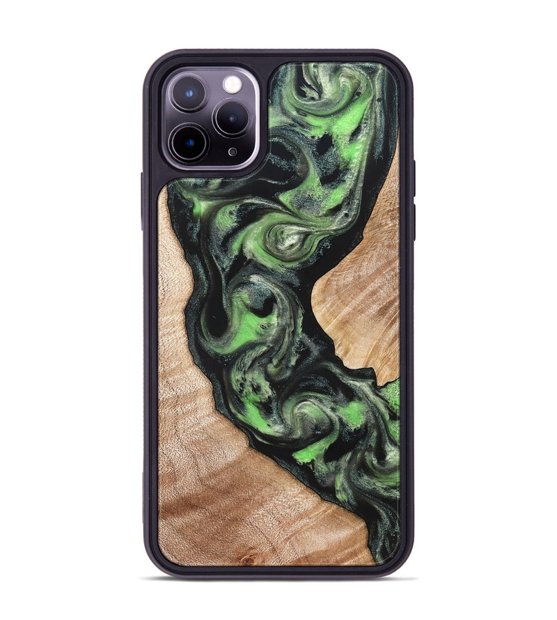 iPhone 11 Pro Max Wood Phone Case - Makaila (Green, 822202)