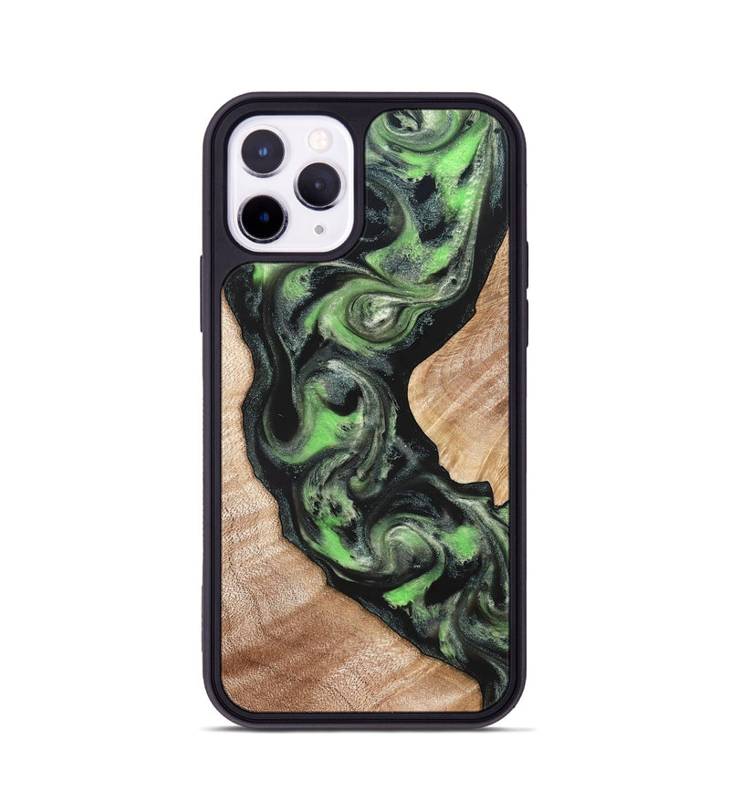 iPhone 11 Pro Wood Phone Case - Makaila (Green, 822202)