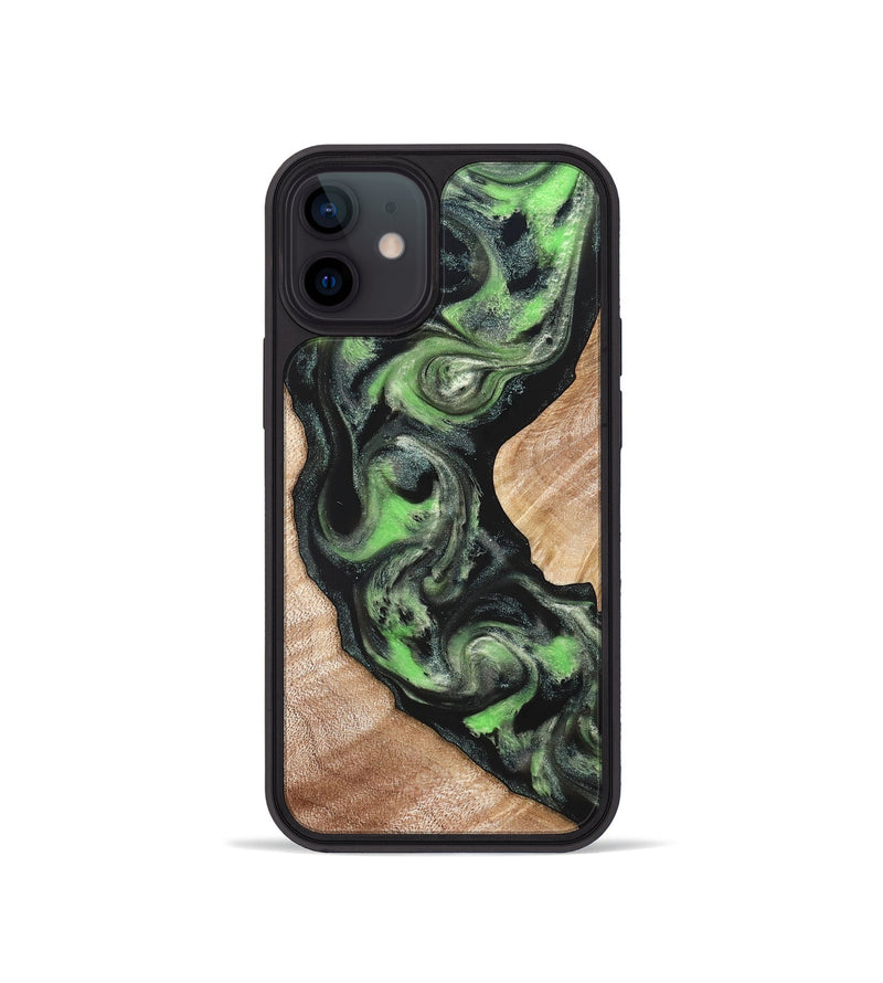 iPhone 12 mini Wood Phone Case - Makaila (Green, 822202)