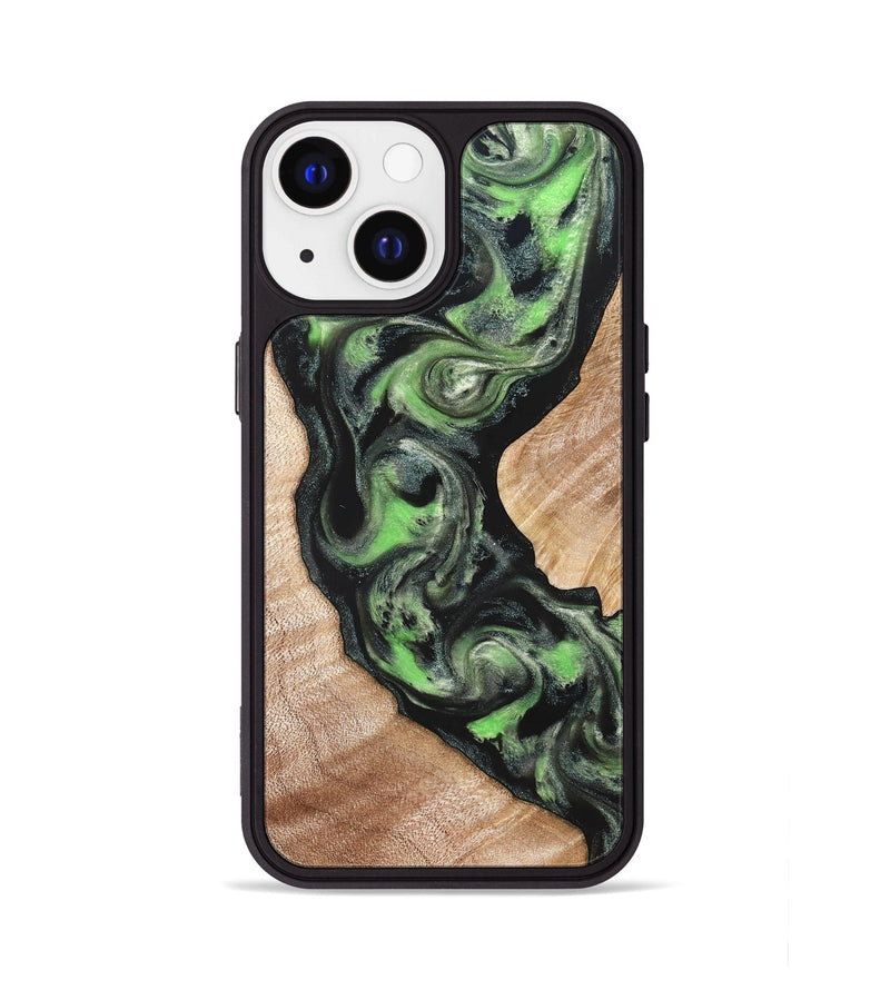 iPhone 13 Wood Phone Case - Makaila (Green, 822202)