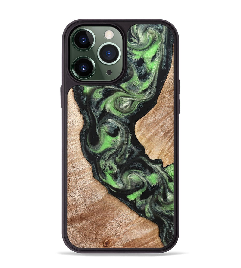 iPhone 13 Pro Max Wood Phone Case - Makaila (Green, 822202)