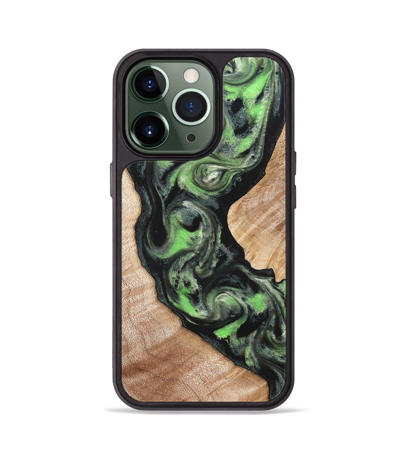 iPhone 13 Pro Wood Phone Case - Makaila (Green, 822202)