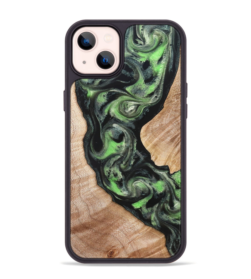 iPhone 14 Plus Wood Phone Case - Makaila (Green, 822202)