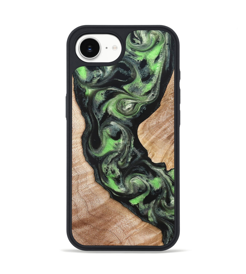 iPhone 16e Wood Phone Case - Makaila (Green, 822202)