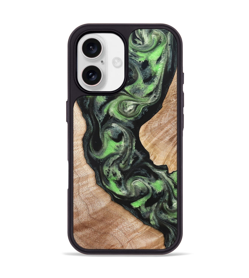 iPhone 17 Wood Phone Case - Makaila (Green, 822202)