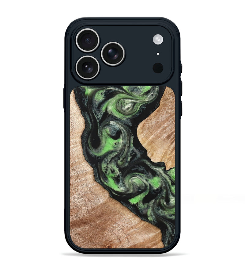 iPhone 17 Pro Max Wood Phone Case - Makaila (Green, 822202)
