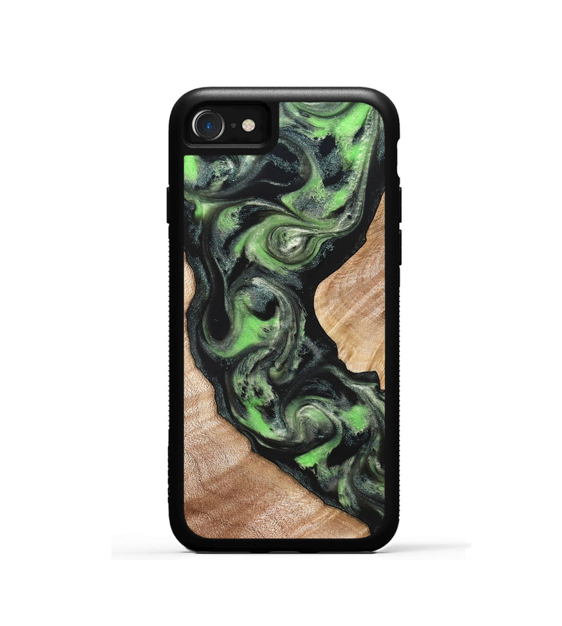 iPhone SE Wood Phone Case - Makaila (Green, 822202)