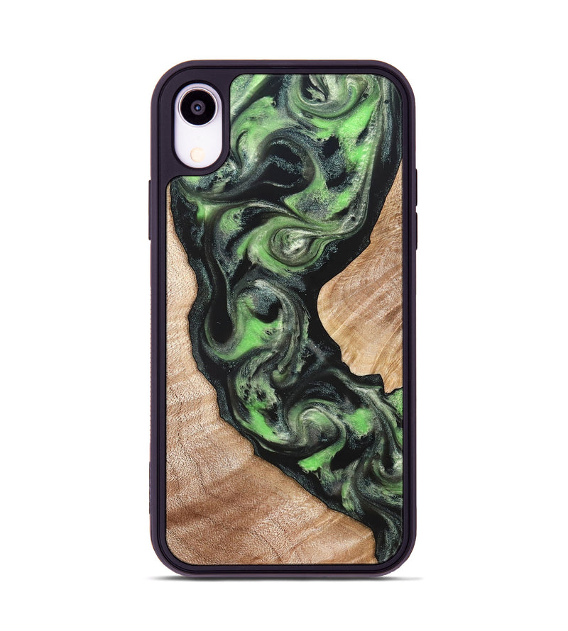 iPhone Xr Wood Phone Case - Makaila (Green, 822202)