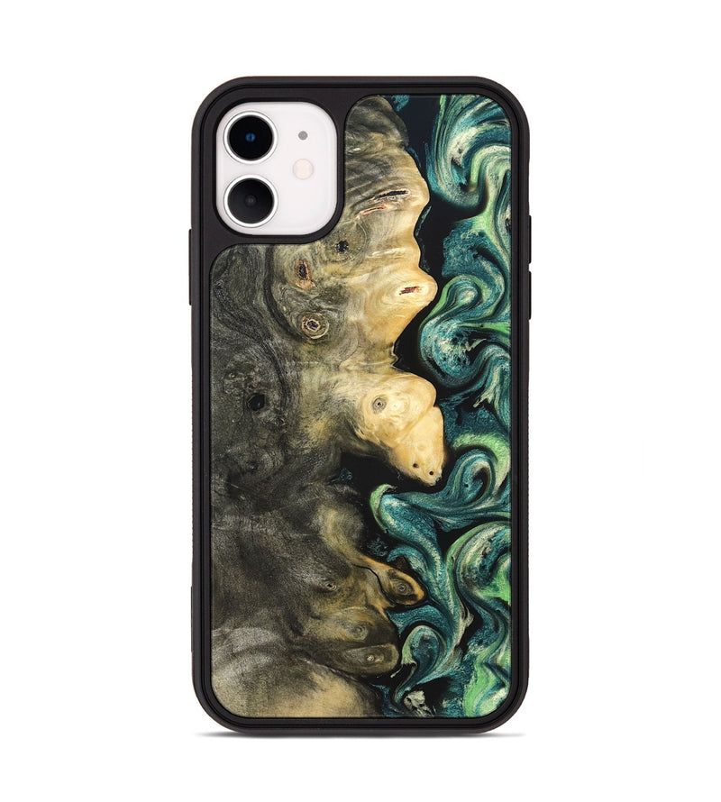 iPhone 11 Wood Phone Case - Zaid (Green, 822203)