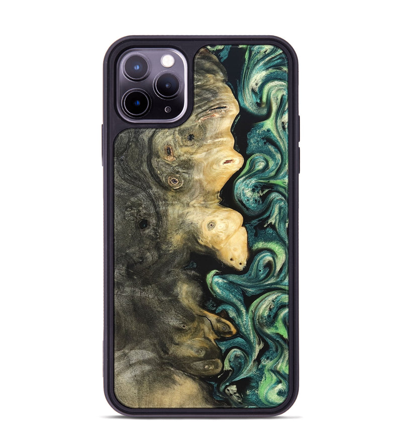 iPhone 11 Pro Max Wood Phone Case - Zaid (Green, 822203)
