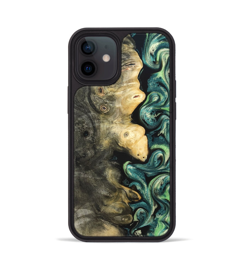 iPhone 12 Wood Phone Case - Zaid (Green, 822203)