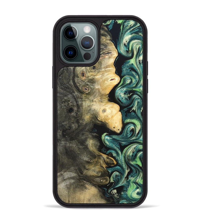 iPhone 12 Pro Max Wood Phone Case - Zaid (Green, 822203)