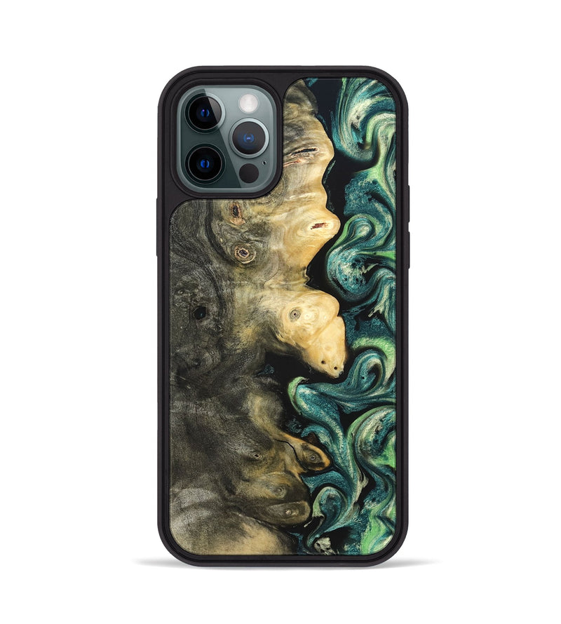 iPhone 12 Pro Wood Phone Case - Zaid (Green, 822203)