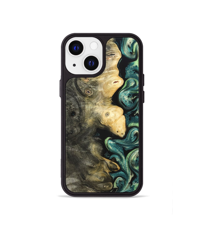 iPhone 13 mini Wood Phone Case - Zaid (Green, 822203)