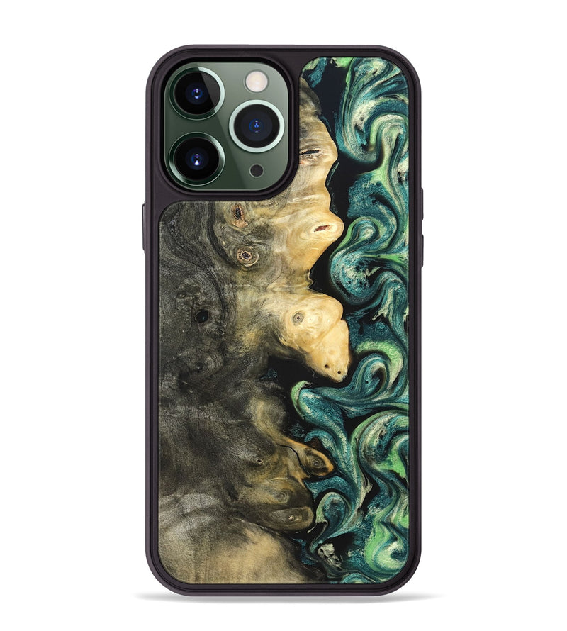 iPhone 13 Pro Max Wood Phone Case - Zaid (Green, 822203)