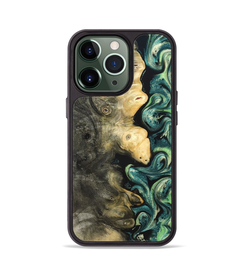 iPhone 13 Pro Wood Phone Case - Zaid (Green, 822203)