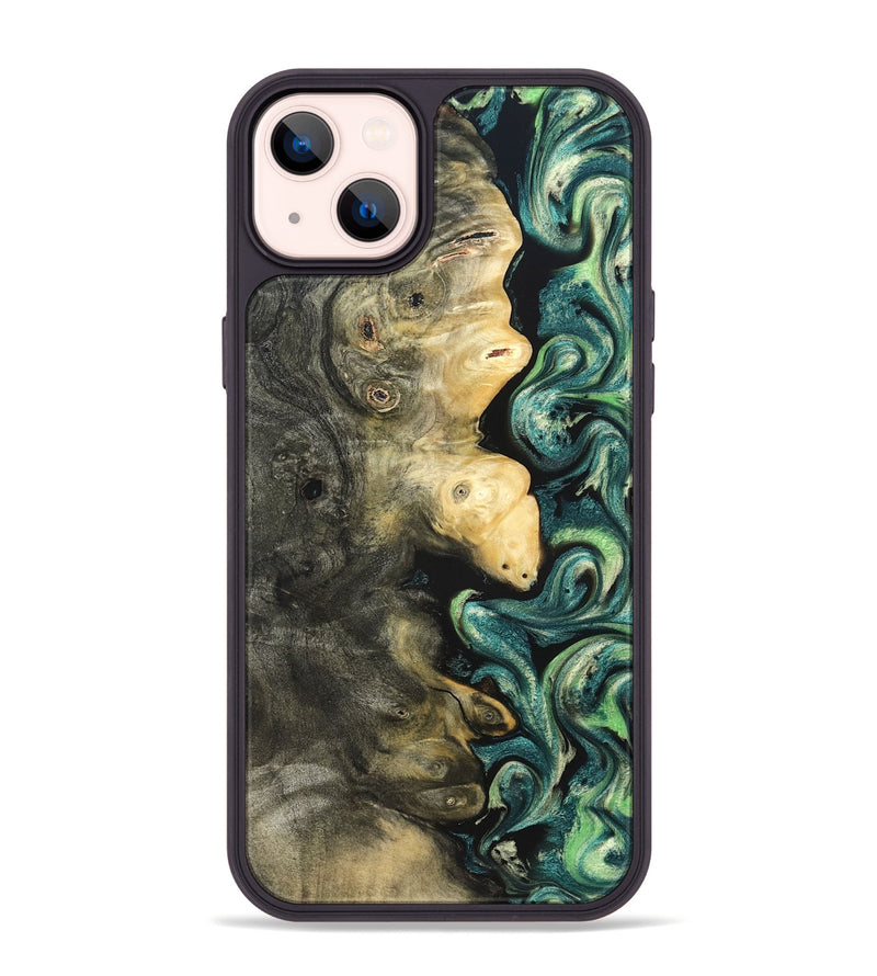 iPhone 14 Plus Wood Phone Case - Zaid (Green, 822203)