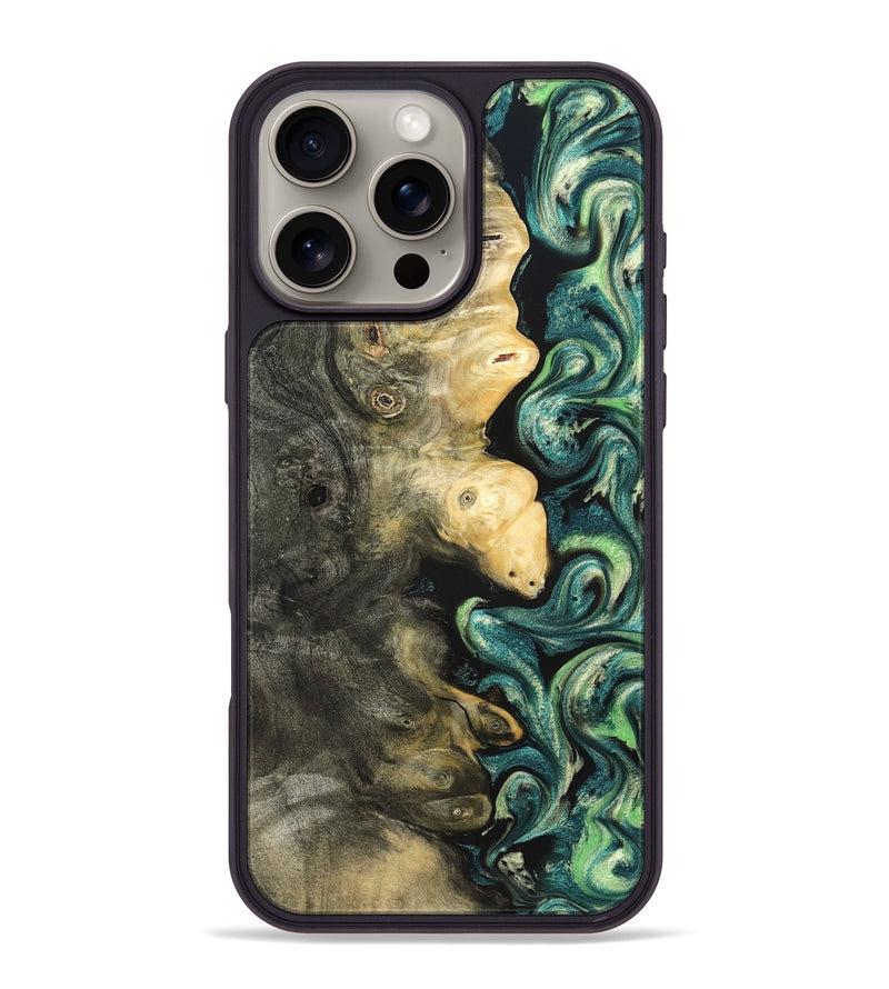 iPhone 16 Pro Max Wood Phone Case - Zaid (Green, 822203)