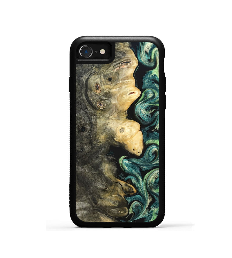 iPhone SE Wood Phone Case - Zaid (Green, 822203)