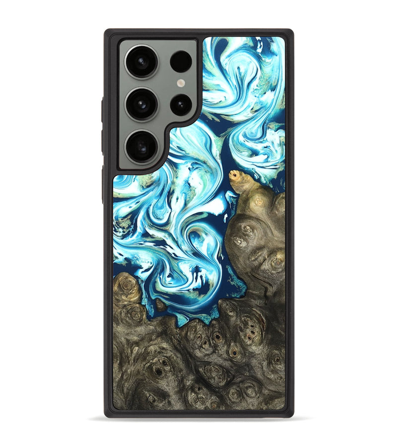 Galaxy S23 Ultra Wood Phone Case - Vihaan (Blue, 822204)