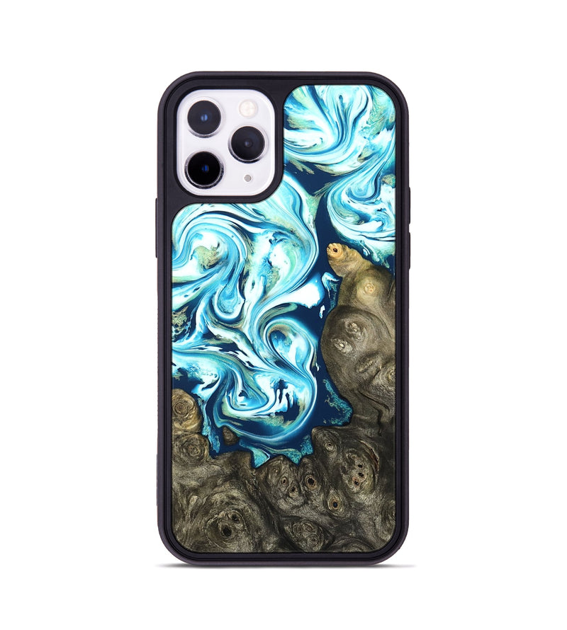 iPhone 11 Pro Wood Phone Case - Vihaan (Blue, 822204)