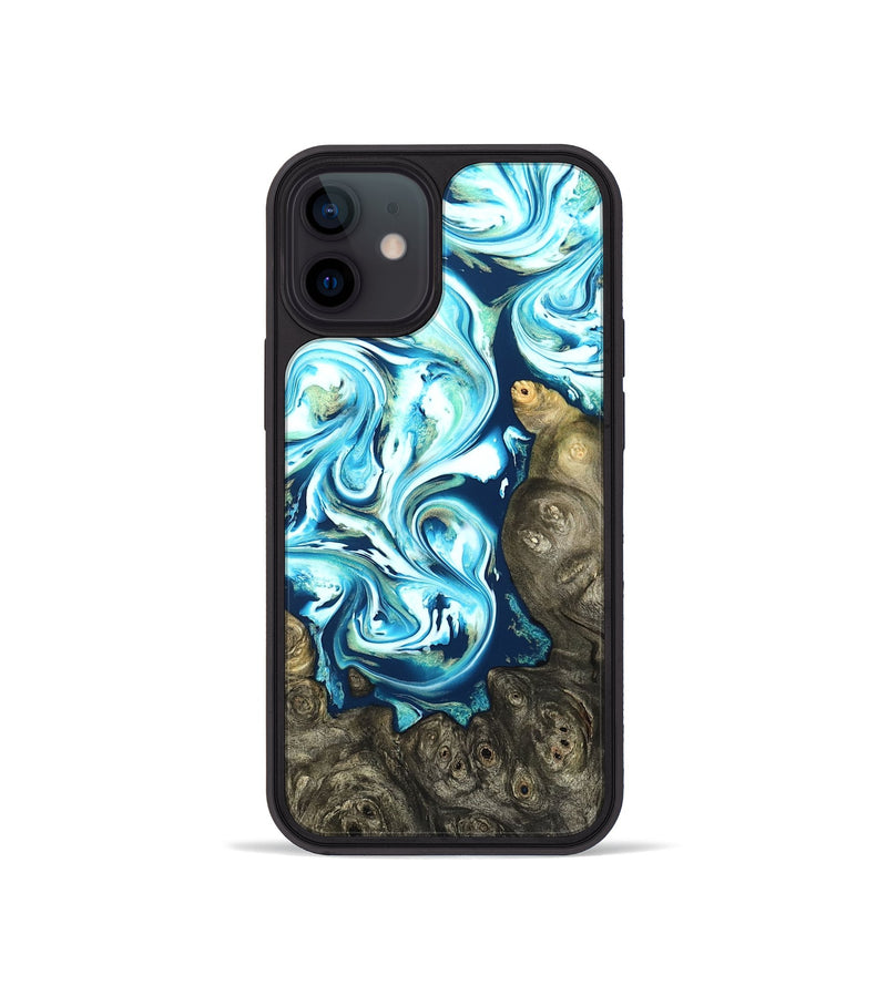 iPhone 12 mini Wood Phone Case - Vihaan (Blue, 822204)