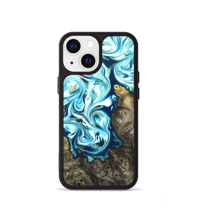 iPhone 13 mini Wood Phone Case - Vihaan (Blue, 822204)