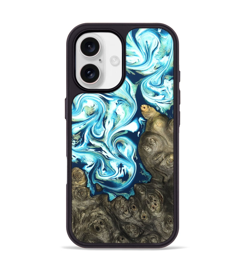 iPhone 17 Wood Phone Case - Vihaan (Blue, 822204)