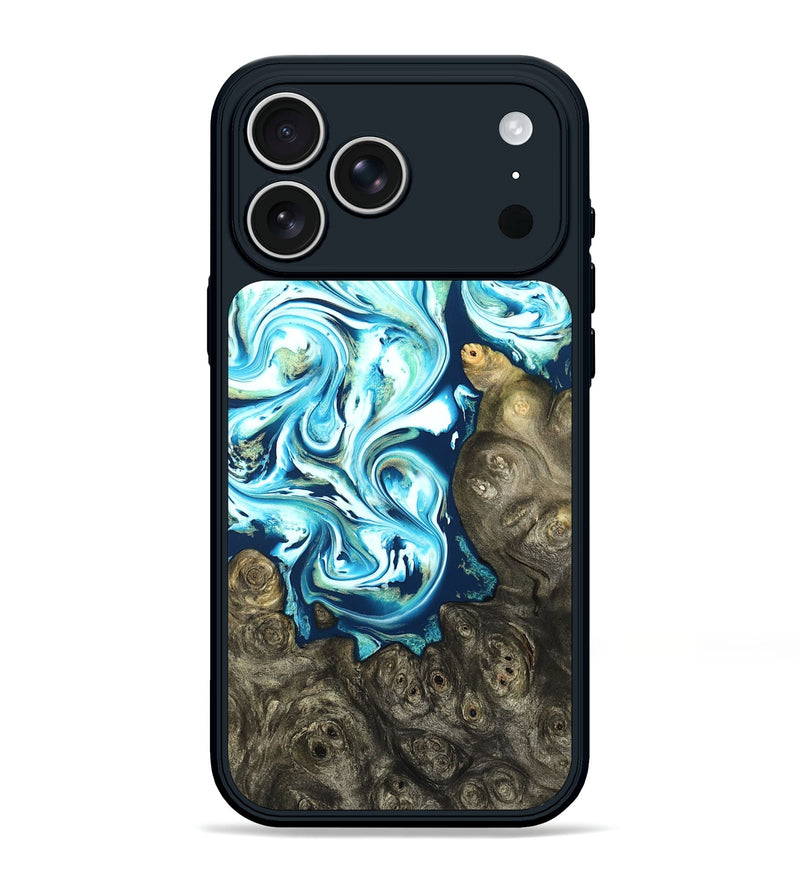 iPhone 17 Pro Max Wood Phone Case - Vihaan (Blue, 822204)