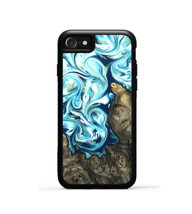 iPhone SE Wood Phone Case - Vihaan (Blue, 822204)