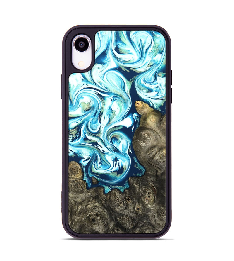 iPhone Xr Wood Phone Case - Vihaan (Blue, 822204)